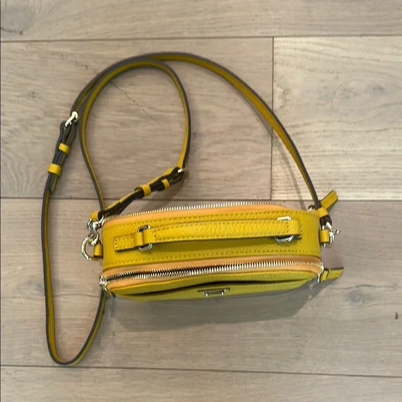 Dooney & Bourke Yellow and Brown Crossbody Bag with Adjustable Strap - Picture 2 of 4